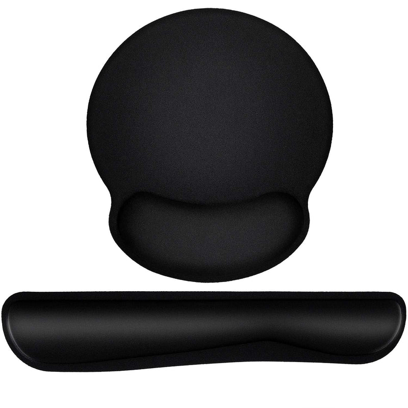 [Australia - AusPower] - Ergonomic Mouse Pad with Wrist Support, Premium Memory Foam Keyboard Wrist Support Bar and Mouse Wrist Rest Pads Set- for Comfortable Typing &Wrist Pain Relief Mouse Pad with Wrist Support Bar 1 