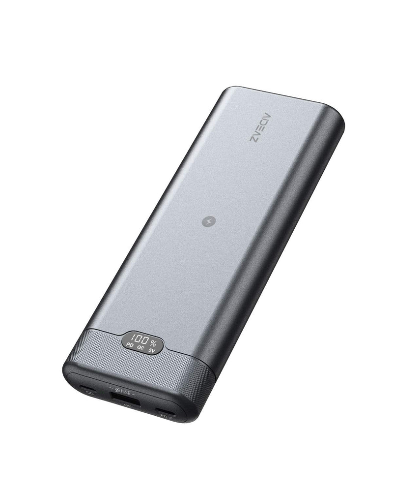[Australia - AusPower] - Portable Phone Charger 20000mAh Wireless Power Bank, AIDEAZ 18W PD USB C Battery Pack, LCD Display, External Battery Charger Compatible with iPhone 11/XS/X/XR/12/12 mini/12 Pro Max & Samsung Galaxy Gray-20000mAh 