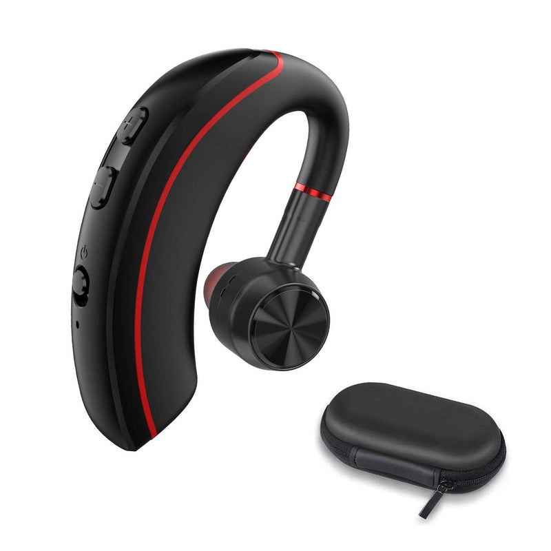 [Australia - AusPower] - Bluetooth Headset Wireless Business Bluetooth V5.0 Earpiece Ultralight HD Headphones Hands-Free Earphones with Noise Cancellation Microphone Wide Compatible with Cell Phones for Office/Work Out/Truck 