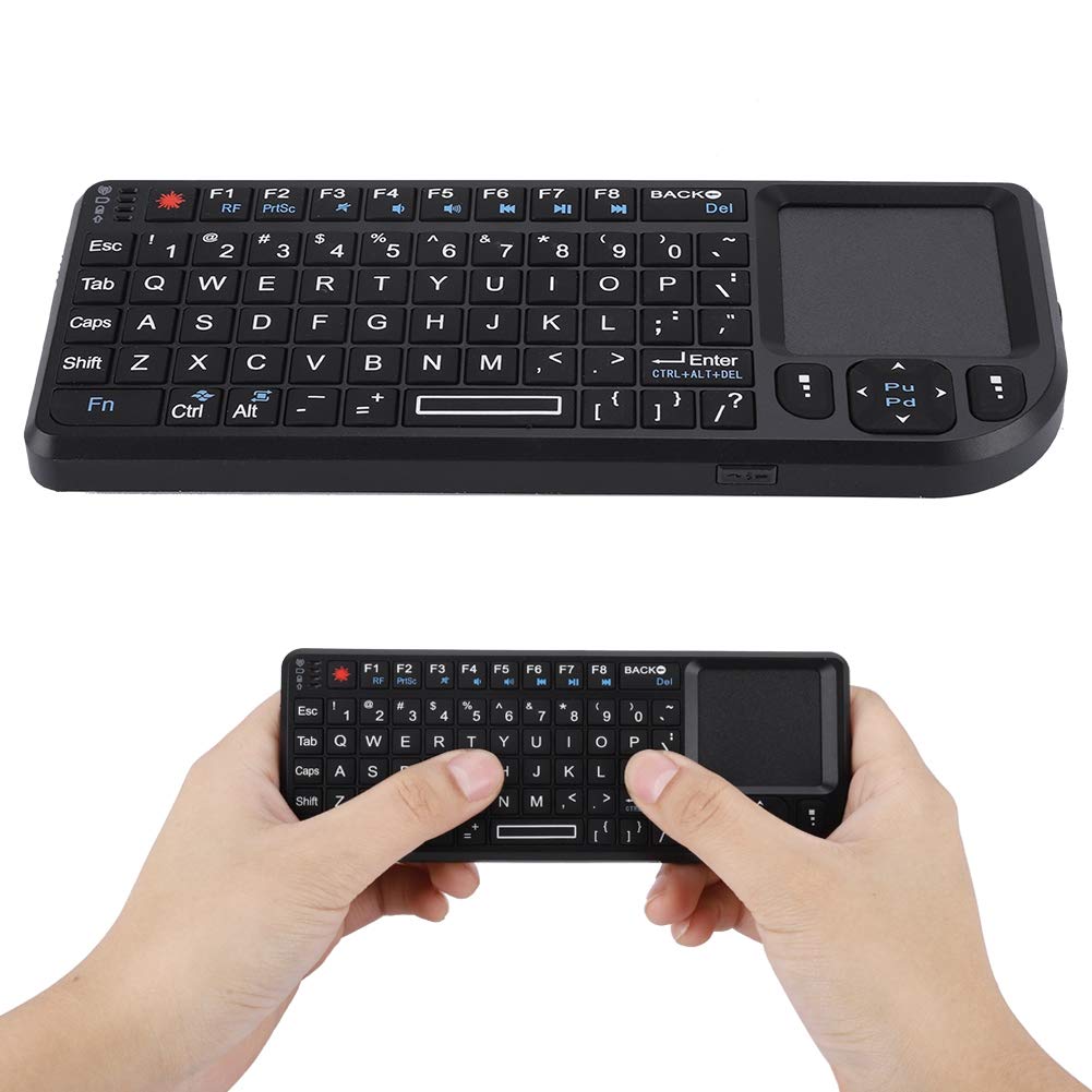 [Australia - AusPower] - 2.4GHz Wireless Touchpad Keyboard, RT-MWK02 Rechargeable Ultra-Thin Mini USB Backlit Keyboard for HTPC, for PS3/for PS4, 360 and ONE 