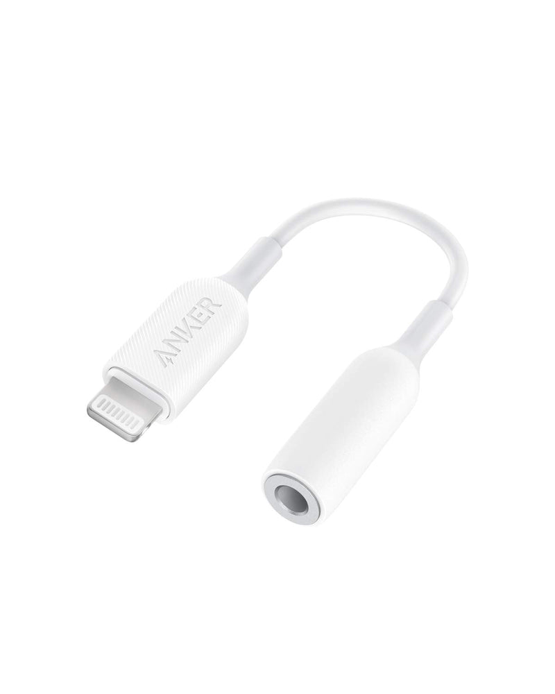 [Australia - AusPower] - Anker 3.5mm Audio Adapter with Lightning Connector, MFi Certified Lightning to Female 3.5mm Dongle, Supports Volume Control and Mic for Headphones, Earphones, Earbuds, and More. 