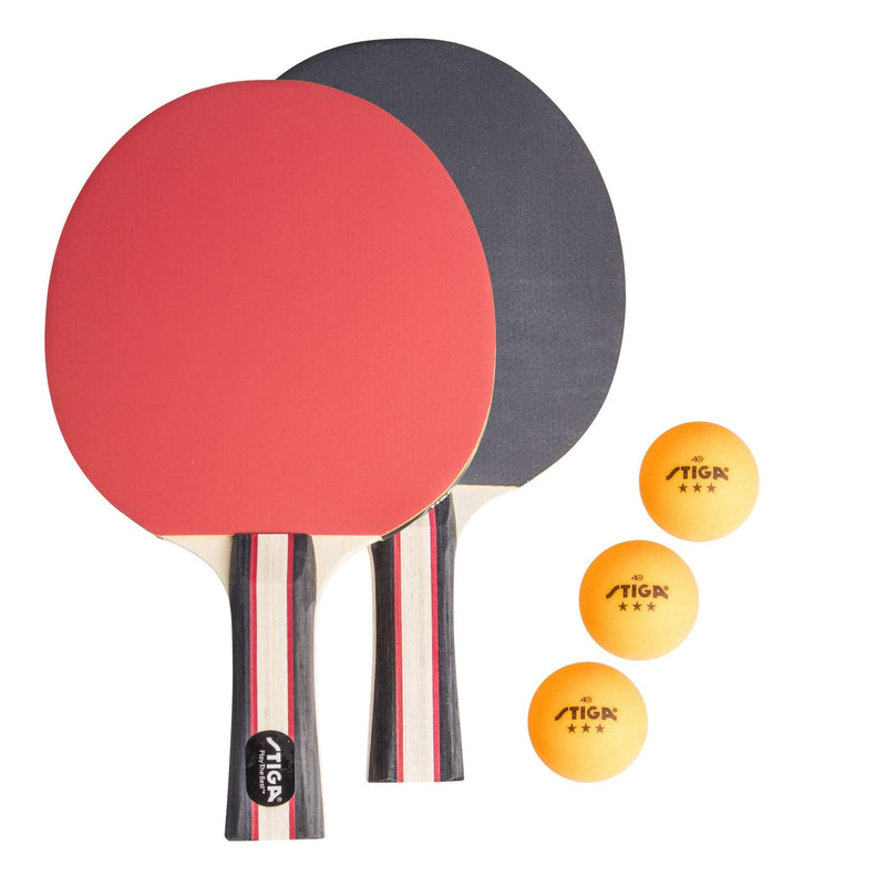 [Australia - AusPower] - STIGA Performance 2 Player Ping Pong Set – 2 Table Tennis Rackets, 3 – 3 Star Orange Balls Included 