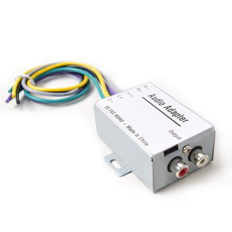 [Australia - AusPower] - Car Stereo Audio Speak Signal Hi-Low Converter for Auto Amp Subwoofer Amplifier CD Player High to Low Adapter 