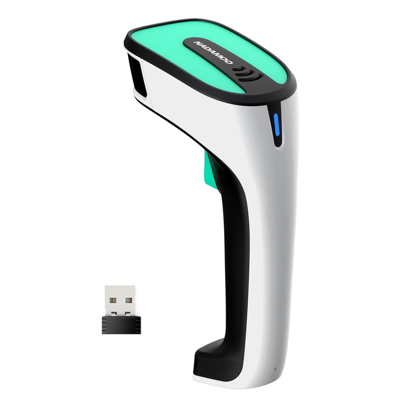[Australia - AusPower] - NADAMOO 2D Wireless Barcode Scanner Compatible with Bluetooth, Handheld USB 1D 2D PDF417 QR Code Scanner 2.4G Wireless & Wired Imager Cordless Bar Code Reader for Tablet iPhone iPad Android iOS PC POS 