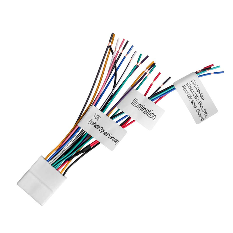 [Australia - AusPower] - 20-pin Headunit/Radio Wiring Harness with Steering Wheel Switch Wires Compatible with 2007-2019 Nissan | Upgraded Version of The Metra 70-7552 | Harness Includes VSS and SWC pins 