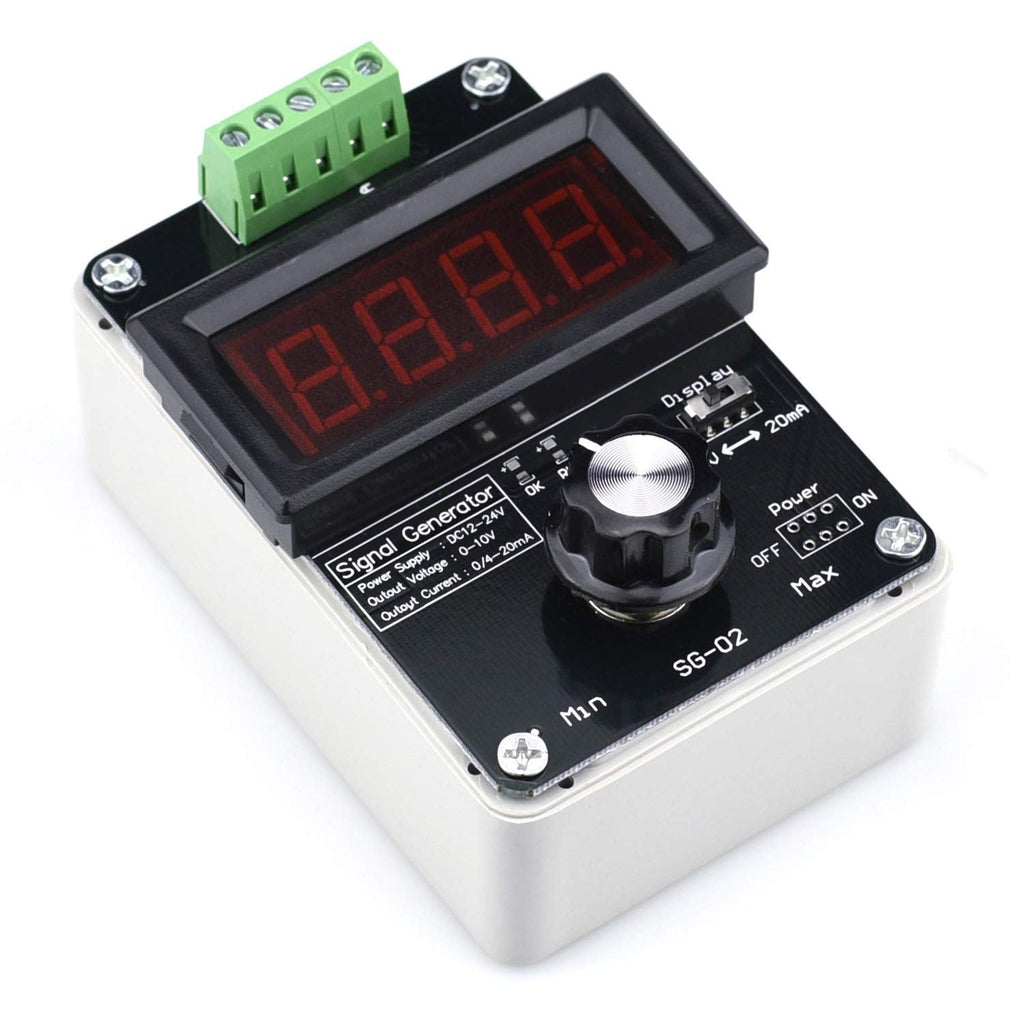 [Australia - AusPower] - Cllena 4-20mA Adjustable Signal Generator, DC 0-10V 0/4-20mA Current Voltage Analog Simulator for PLC Panel Debugging Device Testing Frequency Converter Transmitter Output Simulation 