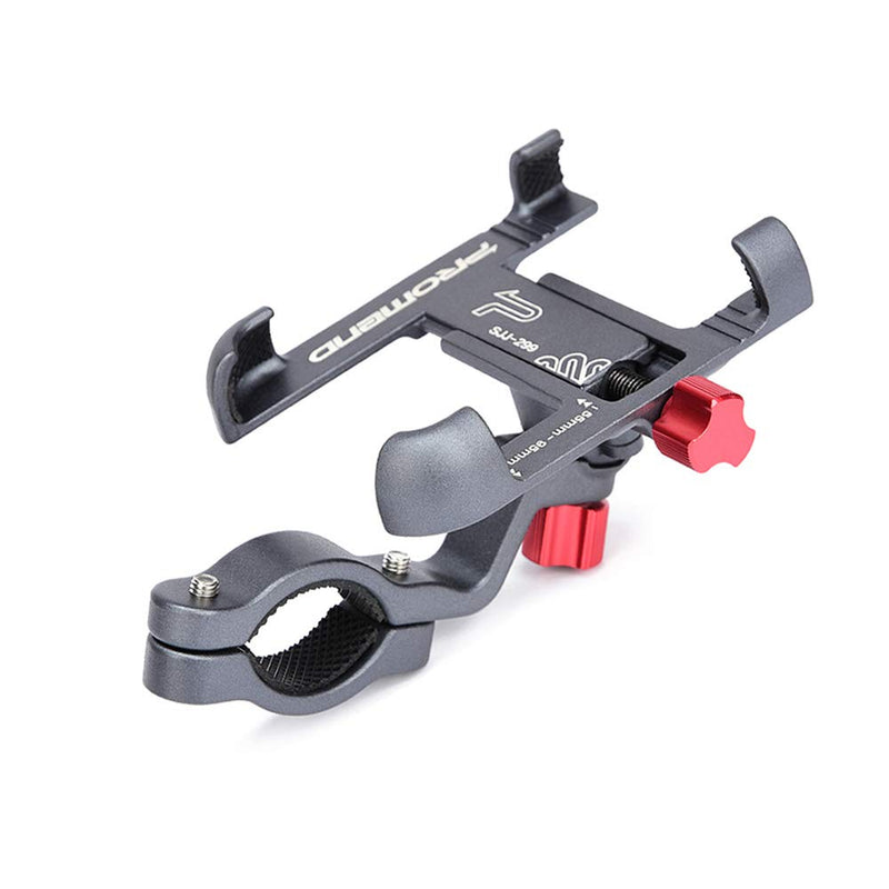 [Australia - AusPower] - Aluminum Alloy Bike Phone Mount with 360 Degree Rotation, Adjustable Bicycle Handlebar Phone Holder for Motorcycle Mountain Road Hybrid Bike Compatible with iPhone Xs Max X 8 7 6 Plus Samsung S9 S8 S7 titanium 