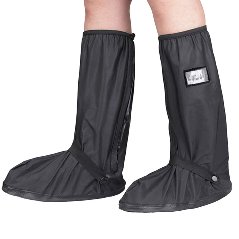 [Australia - AusPower] - KRATARC Waterproof Shoes Covers Foldable Rain Boot Reflective Snow for Men Women Outdoor Cycling Walking Hiking Black Medium 