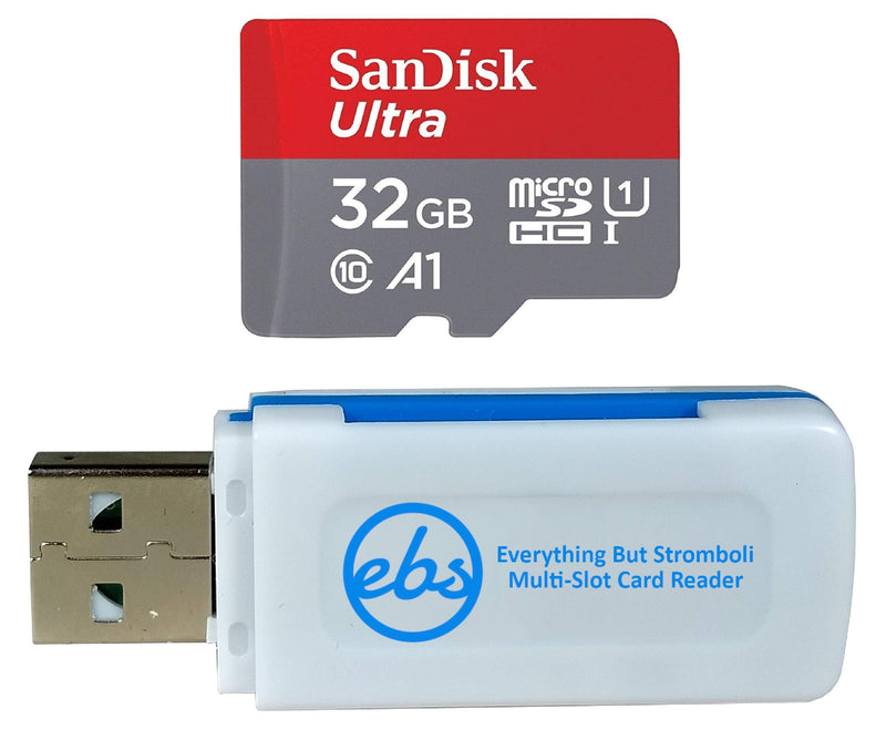 [Australia - AusPower] - SanDisk 32GB Ultra Micro SDHC Memory Card Class 10 Works with Polaroid Snap Touch, Pic-300, Pop 2.0 Instant Film Camera (SDSQUAR-032G-GN6MN) Bundle with (1) Everything But Stromboli Micro Card Reader 