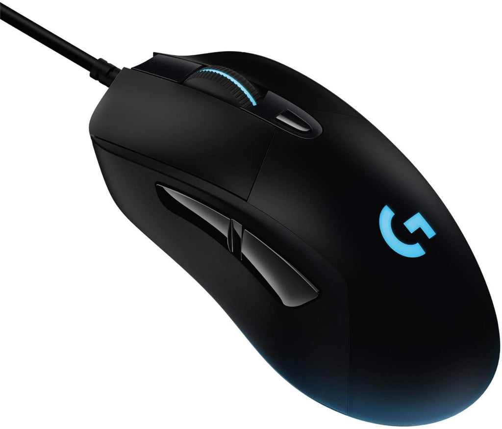 [Australia - AusPower] - Logitech G403 Hero Wired Gaming Mouse, Hero 16K Sensor, 16000 DPI, RGB Backlit Keys, Adjustable Weights, 6 Programmable Buttons, On-Board Memory, Braided Cable, PC/Mac/Laptop - Black West European Version 
