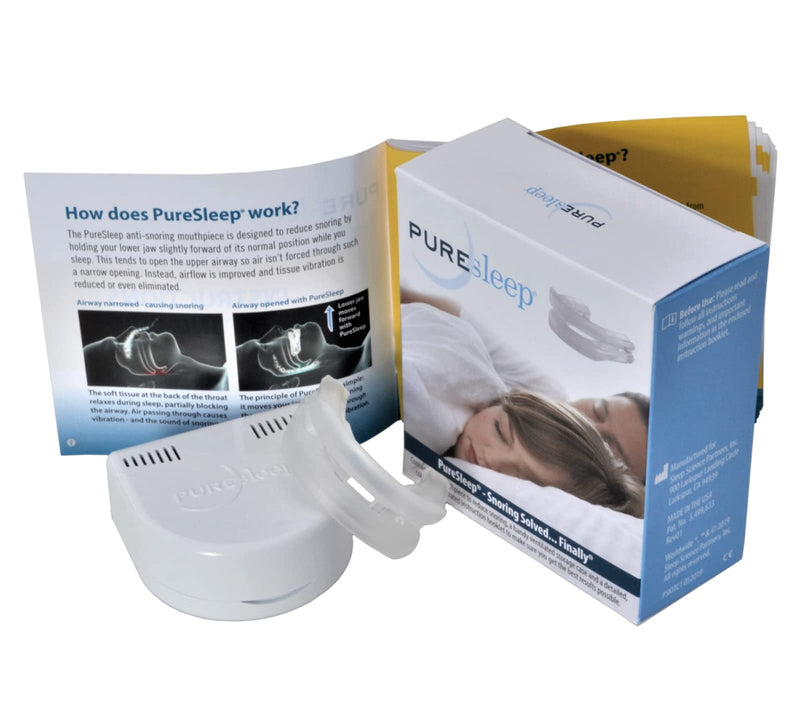 [Australia - AusPower] - PureSleep Anti-Snoring Mouthpiece – Helps Stop Snoring – The Original Anti-Snoring Solution – Comfortable & Adjustable – Over a Million Units Sold – Made in The USA 