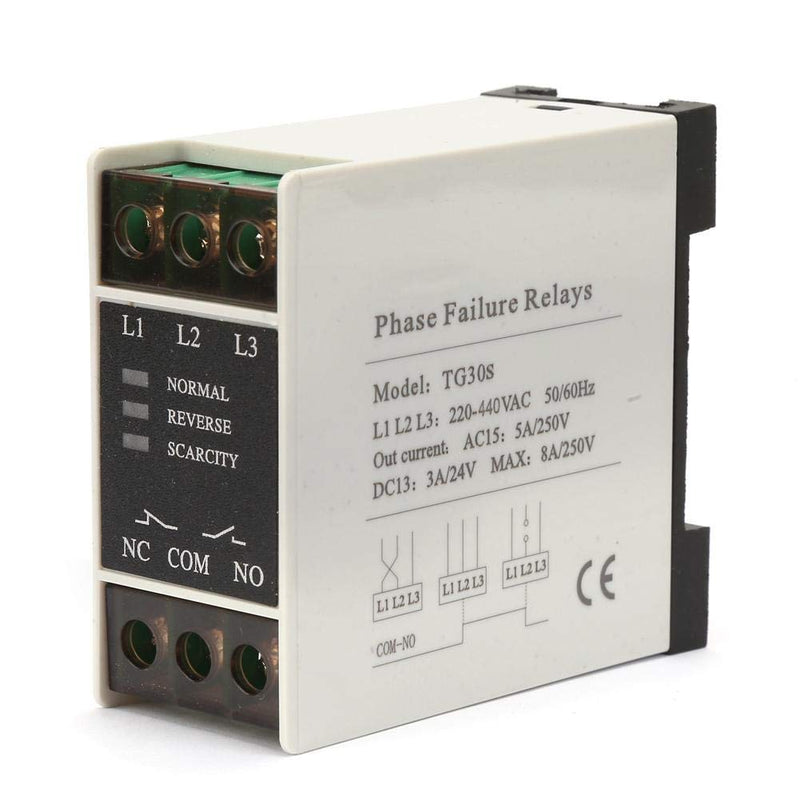 [Australia - AusPower] - TG30S 220-440V AC 3-Phase Sequence Relay Protector Voltage Phase Protective Relay 