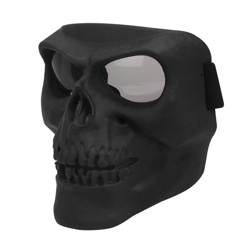 [Australia - AusPower] - Flantor Spooky Skull Face Mask for Airsoft Paintball Motor Racing Polarized Lens Black 