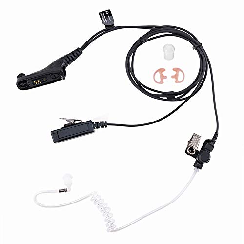 [Australia - AusPower] - KS K-STORM Acoustic Tube Earpiece Headset Compatible with Motorola APX1000 APX6000 APX7000 APX8000 XPR6000 XPR6350 XPR6550 XPR7000 XPR7550 Two-Way Radio, PU Material, Black 