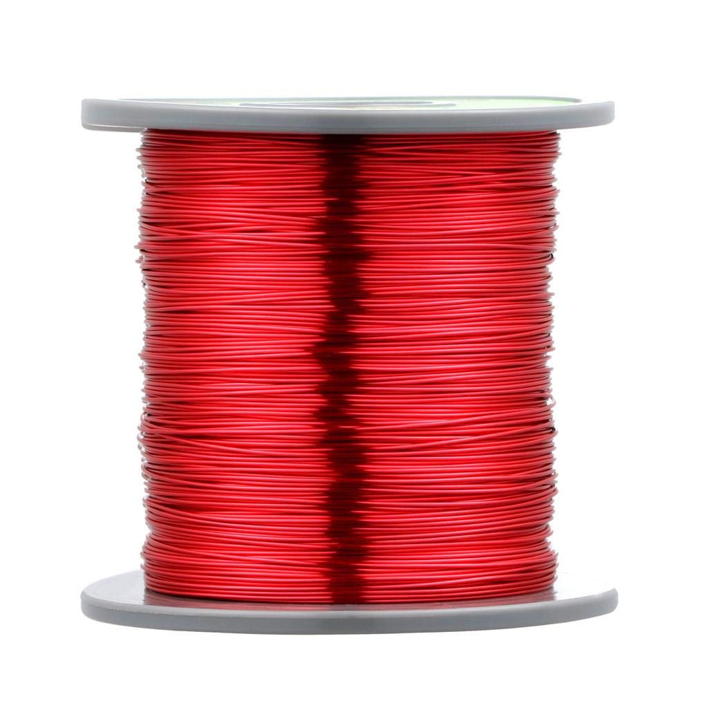 [Australia - AusPower] - BINNEKER 24 AWG Magnet Wire - Enameled Copper Wire - Enameled Magnet Winding Wire - 1.0 lb - 0.0221" Diameter 1 Spool Coil Red Temperature Rating 155? Widely Used for Transformers Inductors 24 AWG Magnet Wire 1 lb red 1 lb 