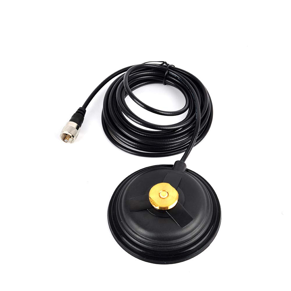 [Australia - AusPower] - TWAYRDIO NMO Magnetic Mount Two-Way Radio Antenna Base 4.3in (110mm) with PL-259 Connector RG58 Coaxial Cable 16.4ft (5M) for VHF/UHF/HF Mobile Transceiver Antenna 