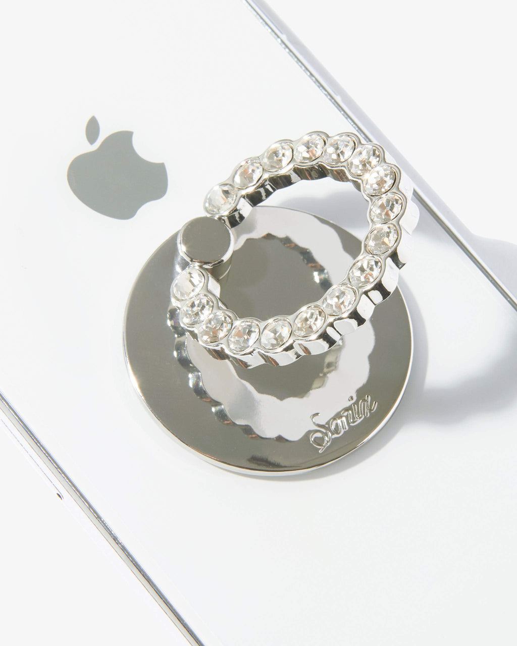 [Australia - AusPower] - Sonix Embellished Crystal Rhinestone Phone Ring (Silver, Clear) Silver/Clear 