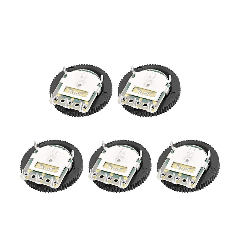 [Australia - AusPower] - uxcell 1K Ohm Dial Wheel Potentiometer for Audio Stereo Volume Switch Control 16x6mm 5Pcs 