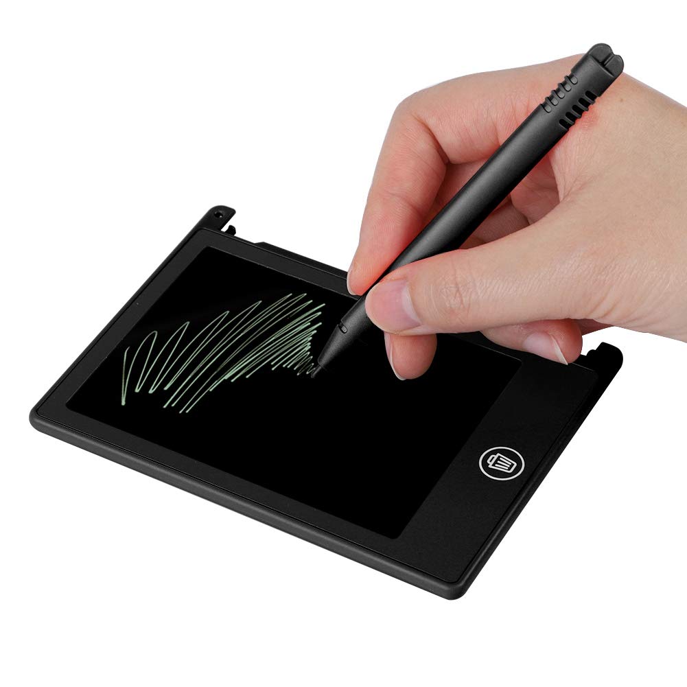 [Australia - AusPower] - Wendry LCD Writing Tablet, Electronic Writing Digital Drawing Board, LCD 4.5inch Handwriting Writing Tablet Drawing Board for Children/Kids Memo List Reminder Note(Black) Black 
