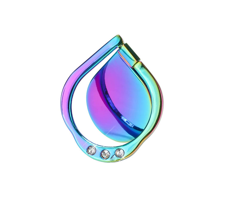 [Australia - AusPower] - lenoup Rainbow Sparkle Cell Phone Ring Stand Holder,Glitter Bling Bling Rainbow Ring Grip Kickstand,360 Rotation Finger Ring for Almost All Phones,Pad 