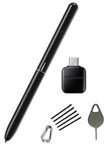 [Australia - AusPower] - FXDTECH Tab S4 Pen Replacement Stylus S Pen for Samsung Galaxy Tab S4 EJ-PT830B T835 T837/S21 Ultra Stylus S Pen + Replacement NIbs/Tibs + OTG - C Type Adapter Black 