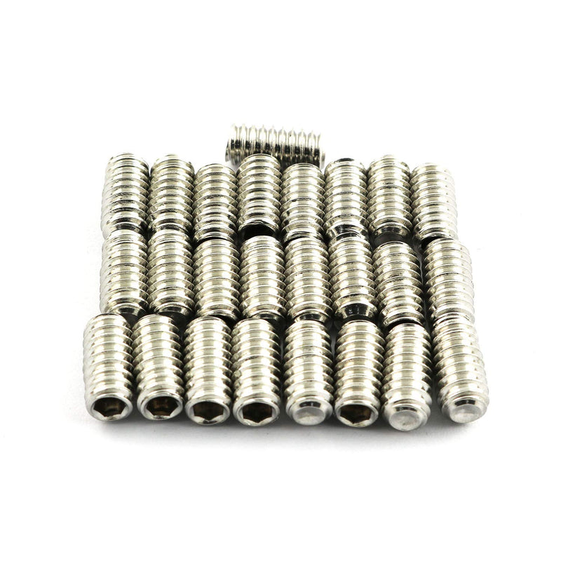 [Australia - AusPower] - RuiLing 25PCS 1/4-20x1/2" Hexagon Hex Socket Set Screws 304 Stainless Steel Full Thread Cup Point Grub Screws 25 1/4"-20x1/2" 