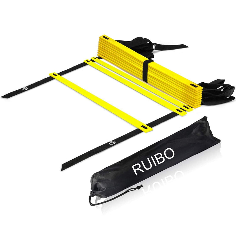 [Australia - AusPower] - Agility Ladder Speed Training Equipment/Speed Ladders for Football, Soccer & Other Sports - 20 Feet Length 12 Adjustable Rungs 