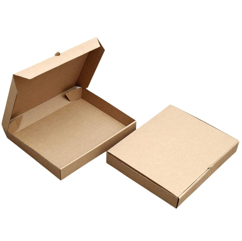 [Australia - AusPower] - 8" Premium Kraft Pizza Boxes Take Out Containers (10 Pack) (8" Length x 8" Width x 1.7" Depth) 