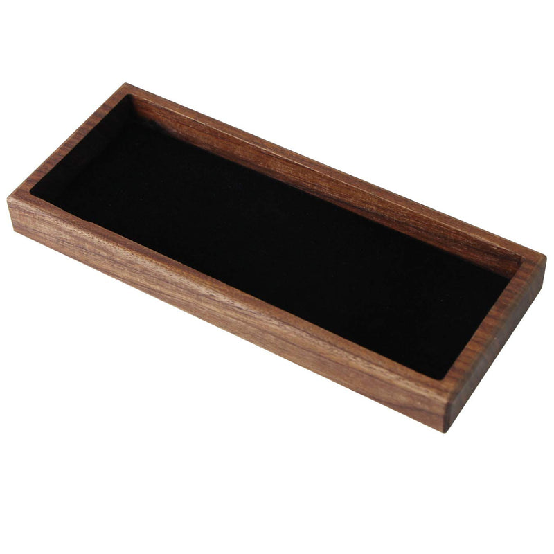 [Australia - AusPower] - Wood Pen Tray Desktop Office Storage Box Coin Keys Holder 