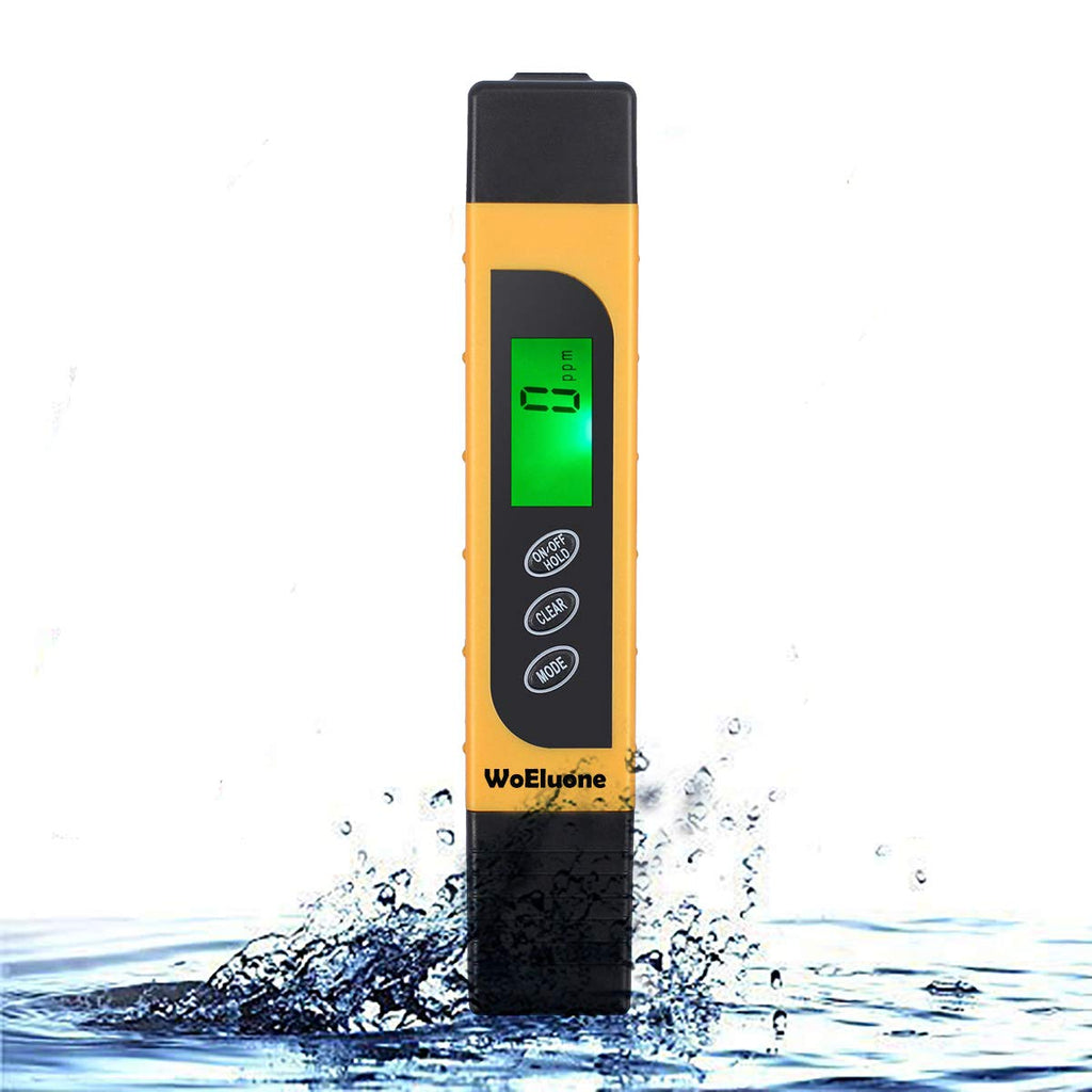 [Australia - AusPower] - TDS Meter Digital Water Tester,WoEluone 3 in 1 TDS,Temperature and EC Meter,Accurate Ideal PPM Meter for Drinking Water, Aquariums,RO System and More Orange 