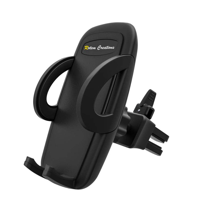 [Australia - AusPower] - Rotem Creations(TM) Car Phone Holder Air Vent Phone Mount with Quick Release Button, Cradle Accessory, iPhone Vent Holder for Car Compatible with Apple/Samsung Devices (Black-RC290S) 
