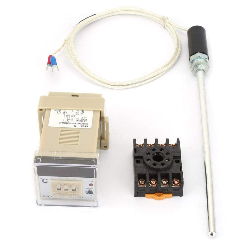[Australia - AusPower] - E5C4-R Temperature Controller, 0~800℃ Digital Temperature Controller Thermostat Switch with K-Type Thermocouple Probe AC220V 5A 
