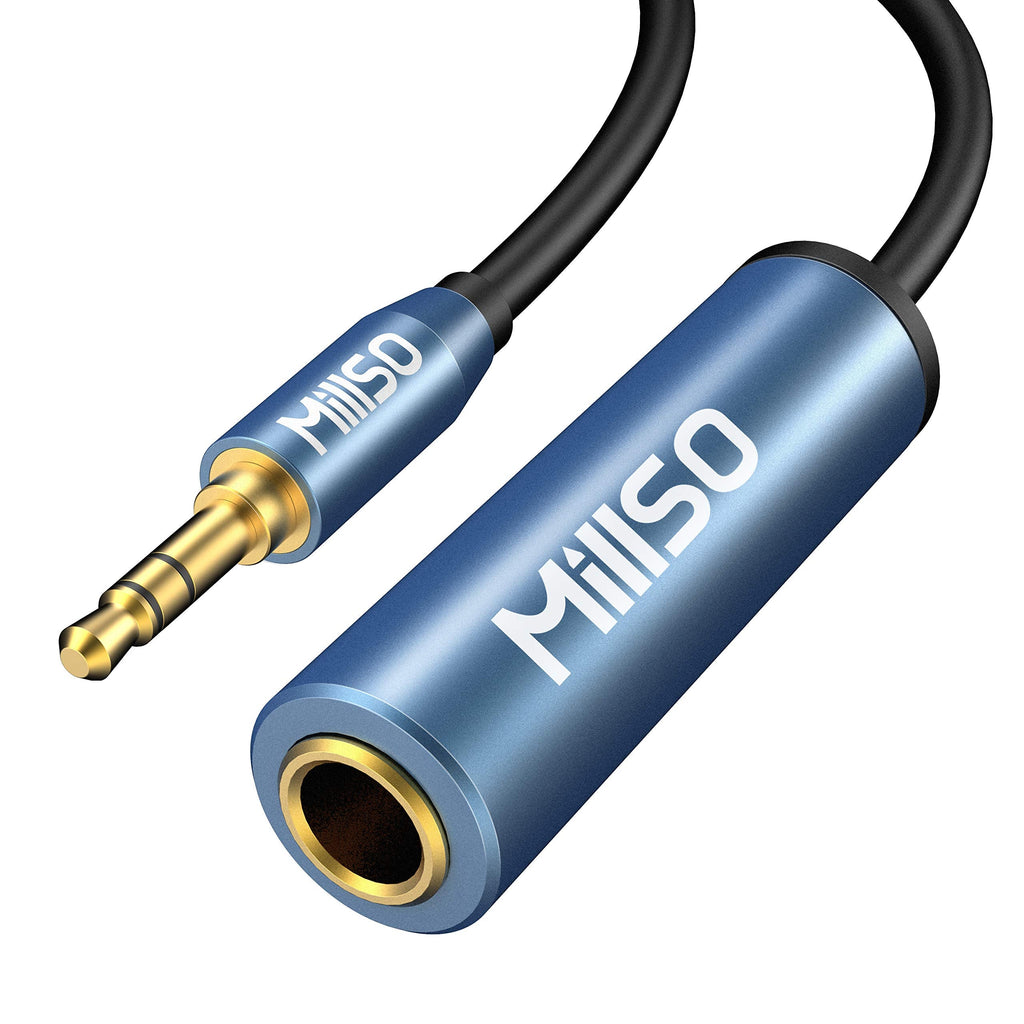 [Australia - AusPower] - MillSO 1/4 to 3.5mm Headphone Adapter, TRS 6.35mm Female to 3.5mm Male 1/8 to 1/4 Stereo Audio Adapter for Amplifiers, Guitar, Piano, Home Theater Devices to Phone, Laptop, Headphones - 12inch/30cm 1 Feet 