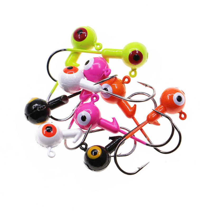 [Australia - AusPower] - Temorah Fishing Lures Jig Heads ,Ball Heads 1/32oz-1oz,Sharp Fishing Hooks for Freshwater or Saltwater Assorted 1/2OZ 20PCS 