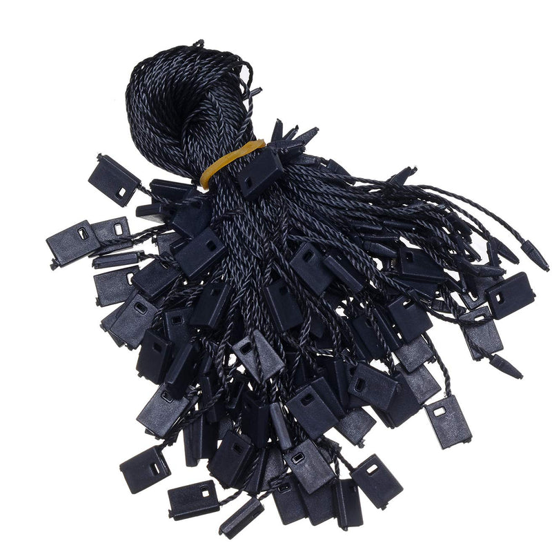 [Australia - AusPower] - 7 Inch 1000Pcs Black Hang Tag String Snap Lock Pin Loop Fastener Hook Ties, Easy and Fast to Attach 