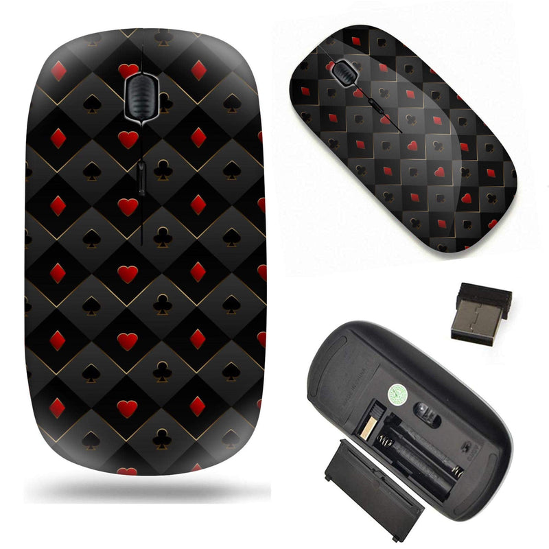 [Australia - AusPower] - Wireless 2.4G Computer Laptop Mouse Mice/Black and red Pattern Fabric Poker Table 