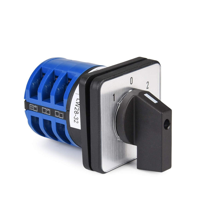 [Australia - AusPower] - APIELE Changeover Selector Switch 32A 3 Position 12 Terminals Poles 440V Universal Rotary Cam Selector 32A 12 Terminals 