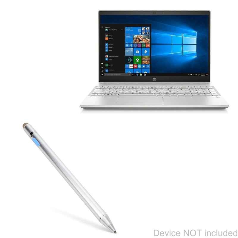 [Australia - AusPower] - BoxWave Stylus Pen for HP Pavilion (15-CS0051) (15.6 in) (Stylus Pen by BoxWave) - AccuPoint Active Stylus, Electronic Stylus with Ultra Fine Tip - Metallic Silver General Active Stylus 