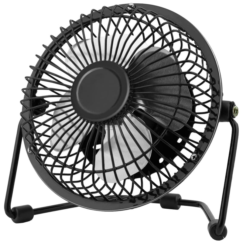 [Australia - AusPower] - USB Fan 4 Inch Mini USB Desk Table Fan Personal Portable Desktop Cooling Fan Powered by USB PC Netbook for Camping Home Office Outdoor Travel, Strong Wind, Black Black 4 Inch 