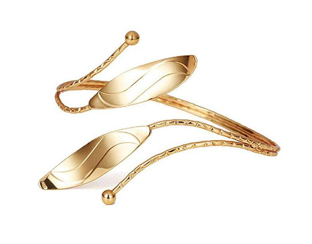 [Australia - AusPower] - Suoirblss Metal Egyptian Arm Bracelet Upper Arm Cuff Jewelry Arm Bangles Armband for Women Wedding Gypsy Boho Armband Gold 