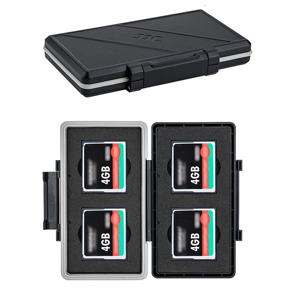 [Australia - AusPower] - 4 Slots CF Card Holder, Water-Resistance Anti-Shock Compact Flash Card Case Storage for Canon 400D 350D 50D 40D 30D 7D Mark II 7D 5DS R 5D Mark IV III II 1D Mark II Nikon D810 D800 