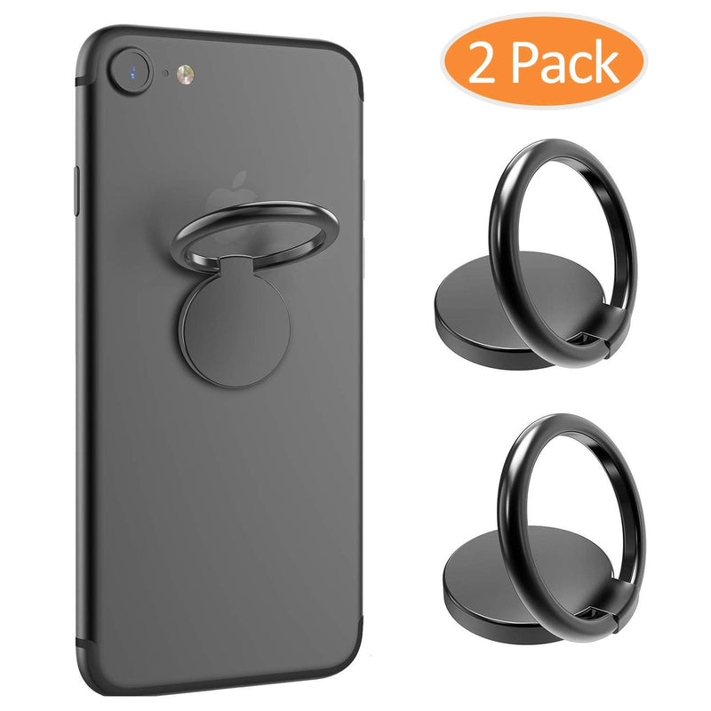 [Australia - AusPower] - 2PCS Cell Phone Ring Holder Finger Kickstand 360°Rotation Ring Grip Universal Mobile Phone Ring for iPhone X 8 7 Plus 6S 6, Samsung Galaxy S6 S7 S8 S8 Plus, Note, LG and All Other Phones(Gunmetal) Gunmetal-2pcs 