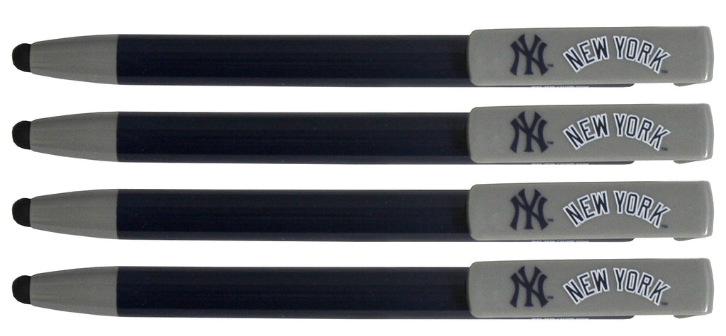 [Australia - AusPower] - MIZCO SPORTS Yankees 3-in-1 Stylus Pen 4 Pack 