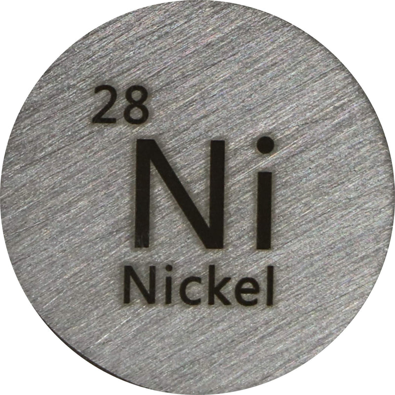 [Australia - AusPower] - Nickel (Ni) 24.26mm Metal Disc 99.9% Pure for Collection or Experiments 