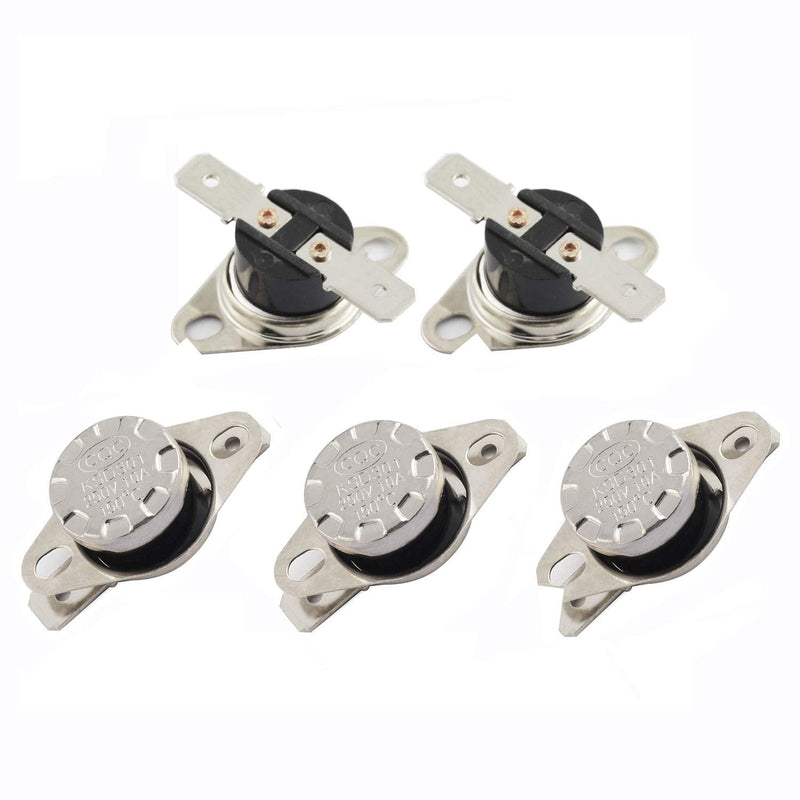 [Australia - AusPower] - RuiLing 5-Pack KSD301 150 Degrees Centigrade Thermostat Thermal Control Switch 250V 10A Normally Closed NC Thermostat Temperature Switch 