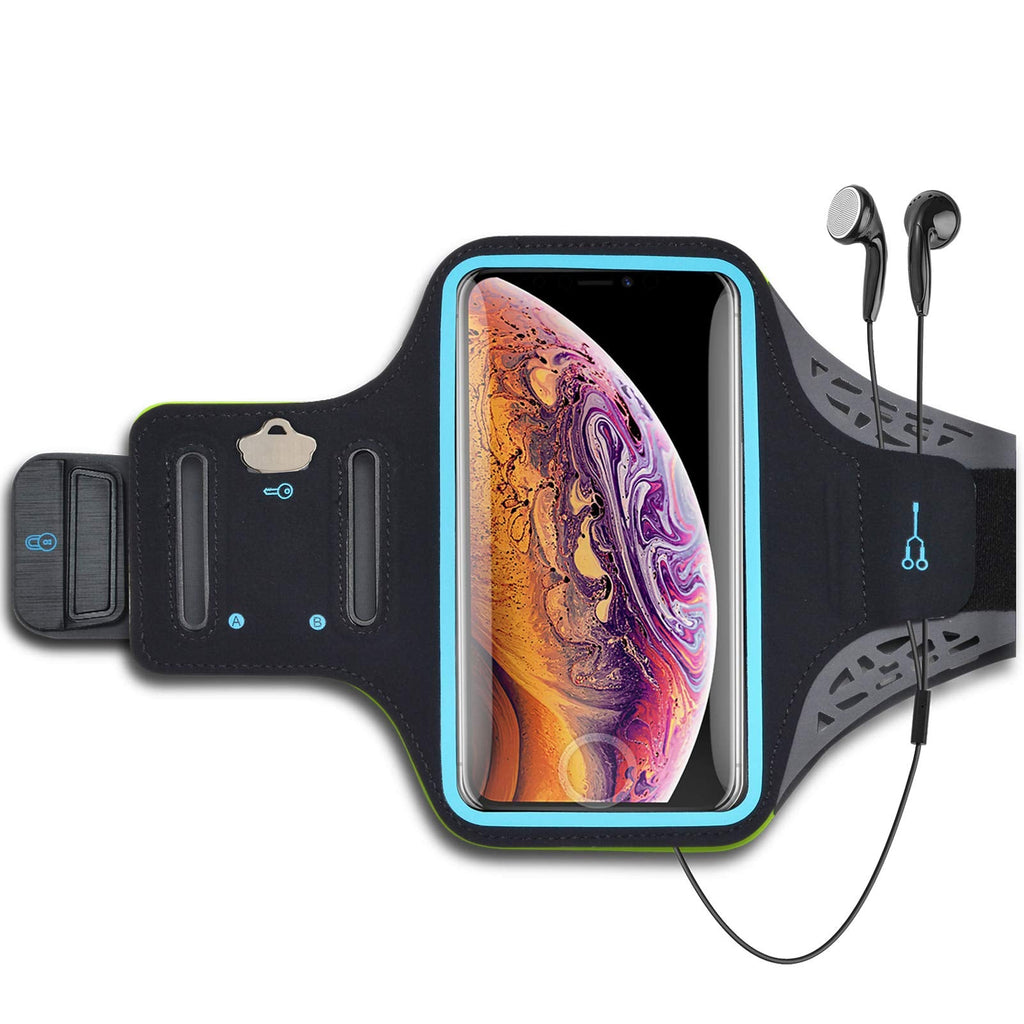 [Australia - AusPower] - Njjex Cell Phone Armband for Samsung Galaxy S21 S20 Ultra S20+ S10 S9 Note 10 9 A01 A11 A20 A21 A51 A71 A02S A12 A32 A42 A52 LG Stylo 6 5 Running Phone Holder Sports Arm Band Strap Gym Pouch -Black Black/Grey 