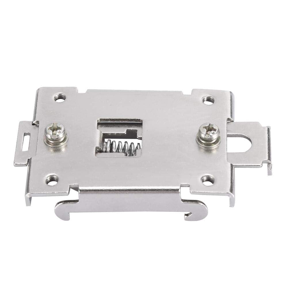 [Australia - AusPower] - DIN Rail Mounting Clip, Stainless Steel 35mm/1.4in Fixed Solid State Relay Clip Clamp with 2 Mounting Screws 