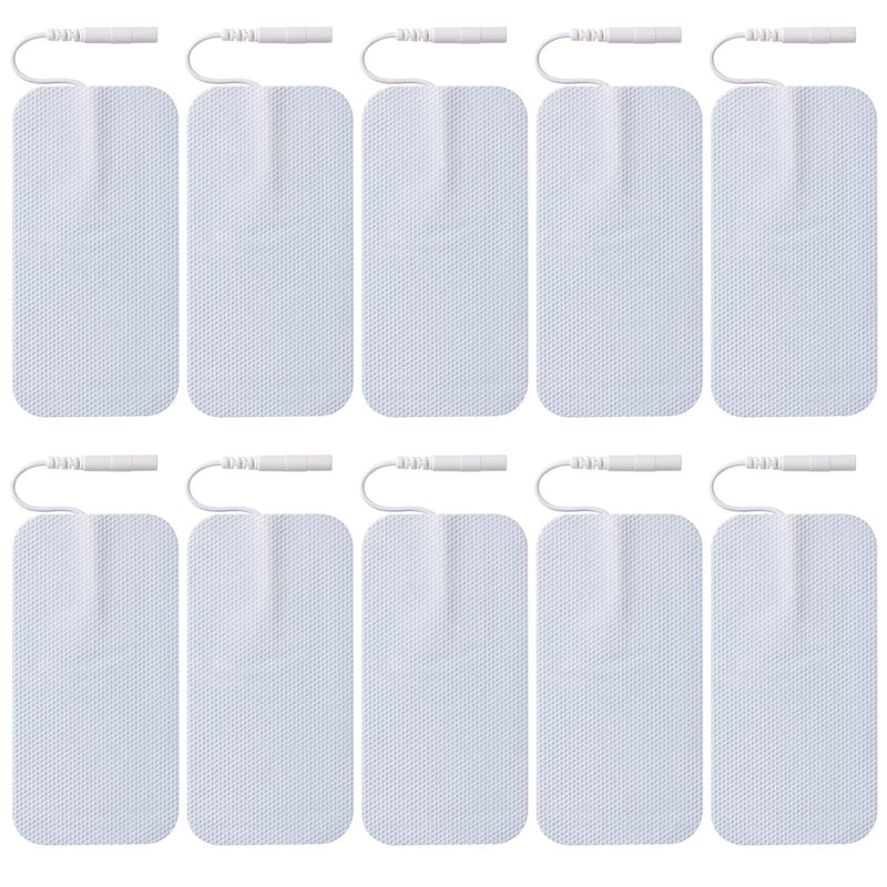 [Australia - AusPower] - 10 Pieces Large Electrode Pads for TENS Unit Replacement Pads for TENS Machine 
