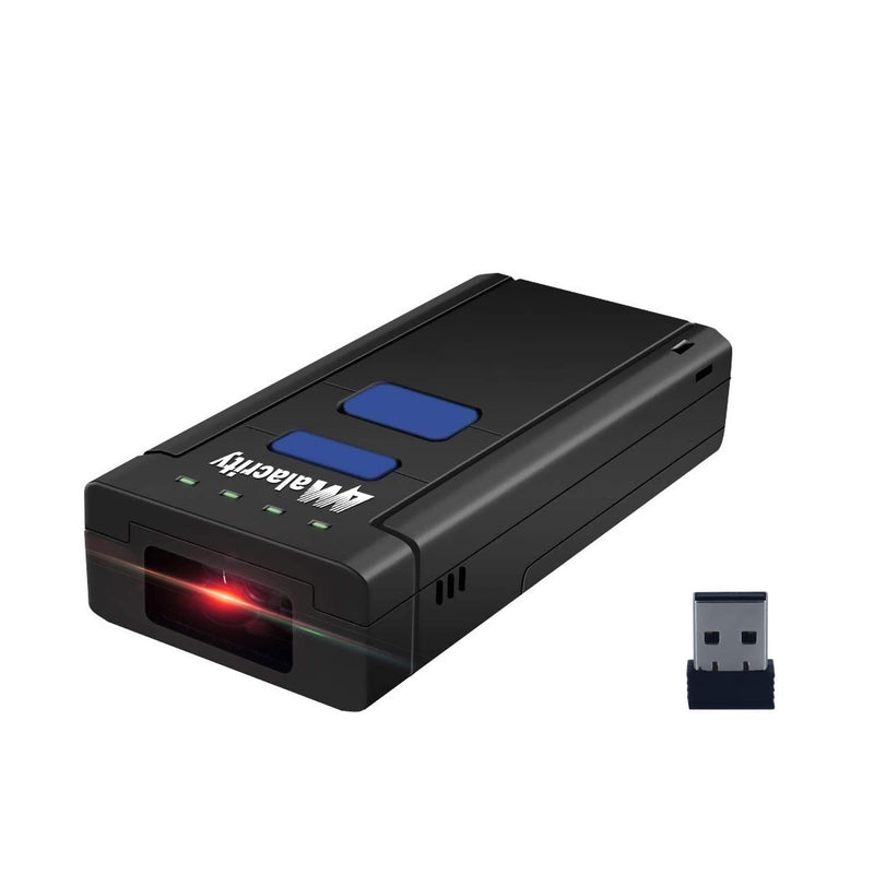 [Australia - AusPower] - Wireless Bluetooth Mini 1D Laser Barcode Scanner,Alacrity USB Portable Compatible with Bluetooth Function & 2.4GHz Wireless & Wired Connection Barcode Reader Scanner 