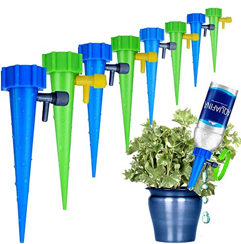 [Australia - AusPower] - LABOTA 24 Packs Self Watering Spikes, Adjustable Plant Watering Spikes with Slow Release Control Valve Switch for Garden Plants Indoor & Outdoor 